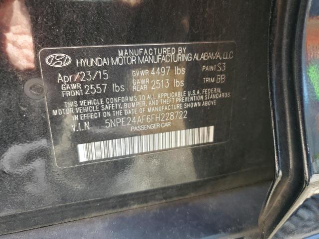 2015 HYUNDAI SONATA SE 5NPE24AF6FH228722