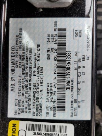 2019 LINCOLN MKZ RESERVE I 3LN6L5D90KR613581