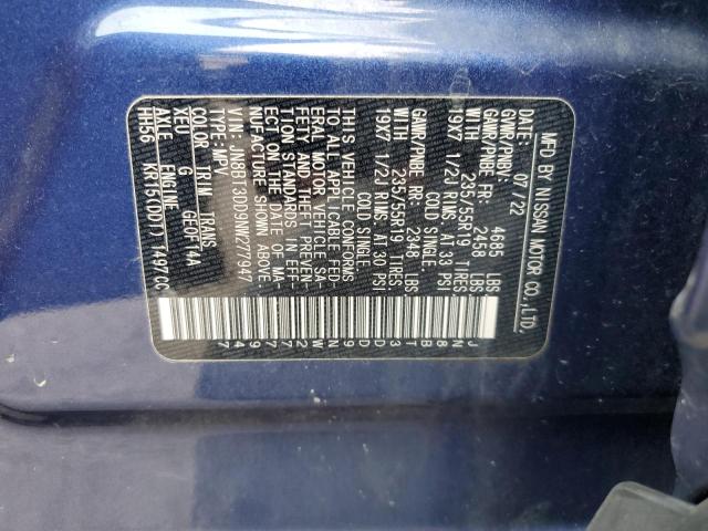 2022 NISSAN ROGUE PLATINUM JN8BT3DD9NW277947