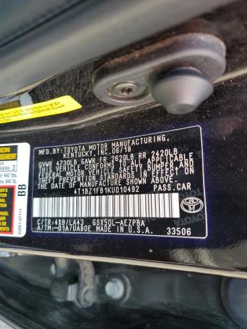 2019 TOYOTA AVALON XLE 4T1BZ1FB1KU010492