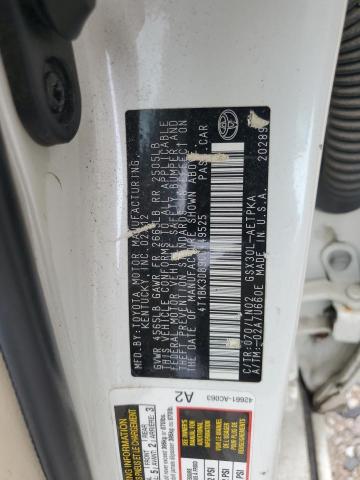 2012 TOYOTA AVALON BAS - 4T1BK3DB9CU449525