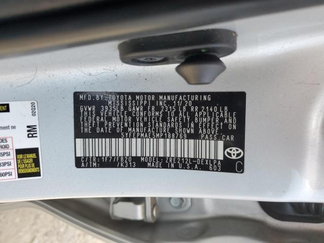 2021 TOYOTA COROLLA LE - 5YFEPMAE5MP188769