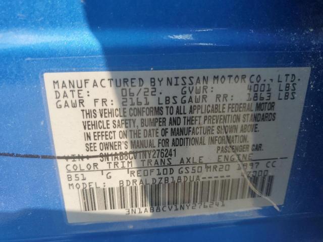 2022 NISSAN SENTRA SV - 3N1AB8CV1NY276241