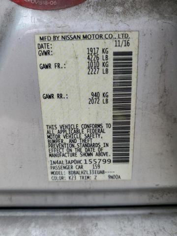 2017 NISSAN ALTIMA 2.5 1N4AL3AP0HC155799