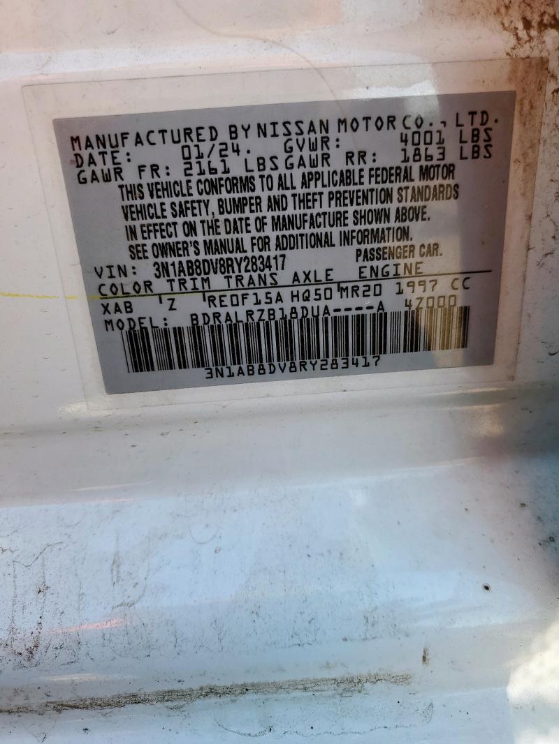 2024 NISSAN SENTRA SR 3N1AB8DV8RY283417