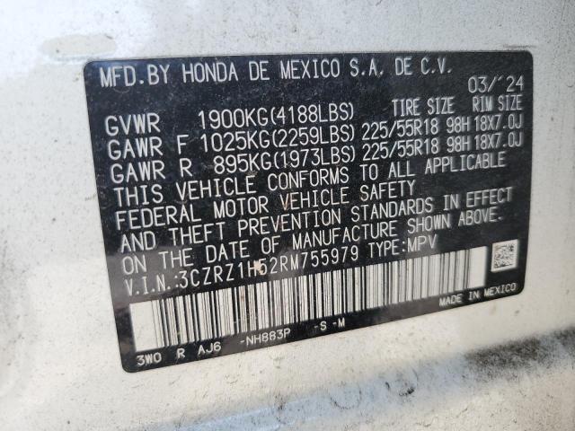 2024 HONDA HR-V SPORT 3CZRZ1H52RM755979