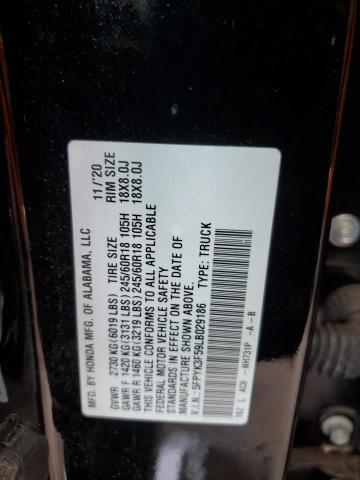 2020 HONDA RIDGELINE 5FPYK3F59LB029186