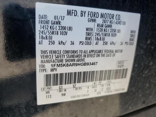 2017 FORD EXPLORER P - 1FM5K8AR9HGB93467