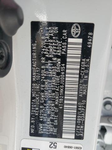 2018 TOYOTA CAMRY HYBR 4T1B21HK6JU004154