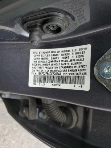2016 HONDA CIVIC LX 19XFC2F54GE225748