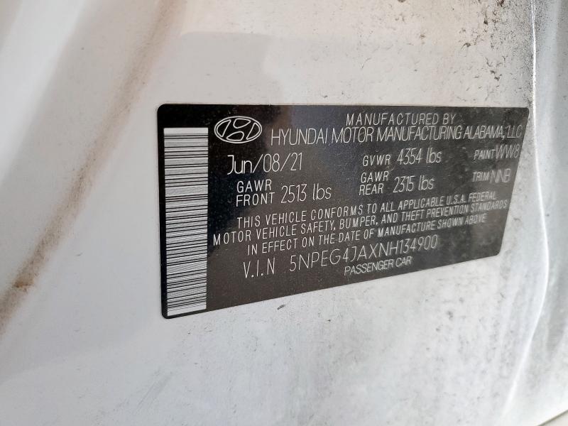 2022 HYUNDAI SONATA SE 5NPEG4JAXNH134900