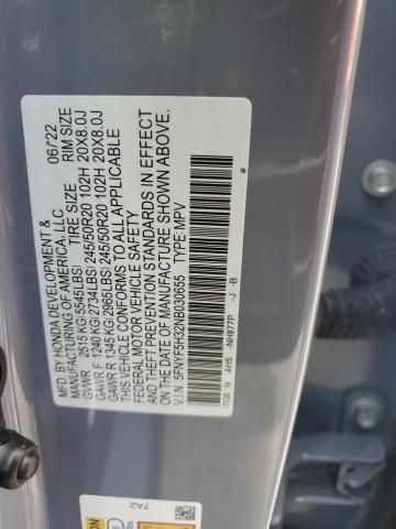 2022 HONDA PILOT SPOR 5FNYF5H32NB030655