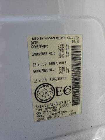 2020 NISSAN MURANO SV - 5N1AZ2BS5LN137331