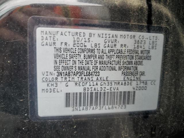 2015 NISSAN SENTRA S - 3N1AB7AP3FL684723