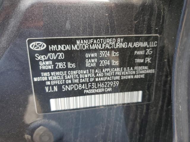 2020 HYUNDAI ELANTRA SEL 5NPD84LF3LH622939