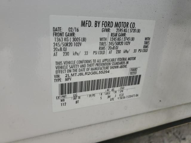 2016 LINCOLN MKX RESERV - 2LMTJ8LR2GBL55294