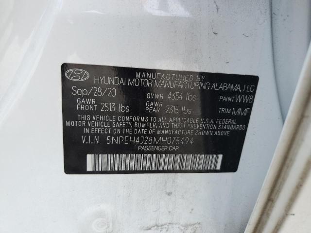 2021 HYUNDAI SONATA LIM 5NPEH4J28MH075494