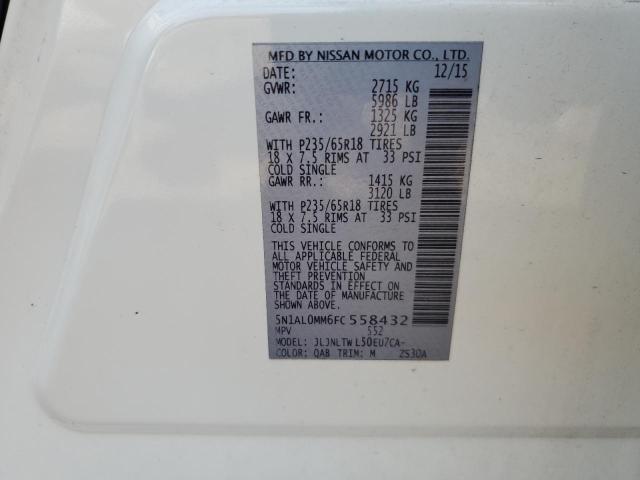 2015 INFINITI QX60 5N1AL0MM6FC558432