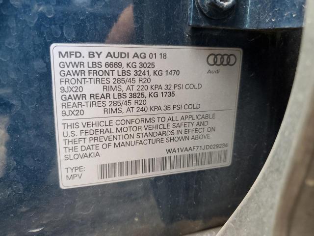 2018 AUDI Q7 PRESTIG WA1VAAF71JD029234