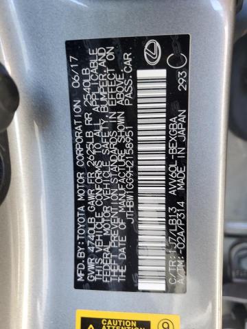 2017 LEXUS ES 300H JTHBW1GG9H2158951