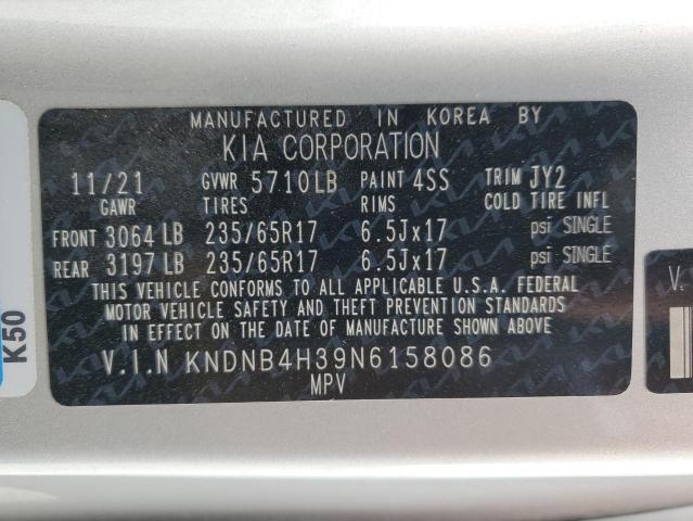 2022 KIA CARNIVAL L KNDNB4H39N6158086