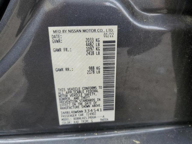 2022 NISSAN ALTIMA SV - 1N4BL4DW6NN334541