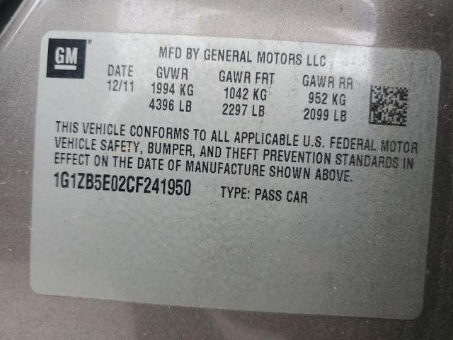 2012 CHEVROLET MALIBU LS #3303667929