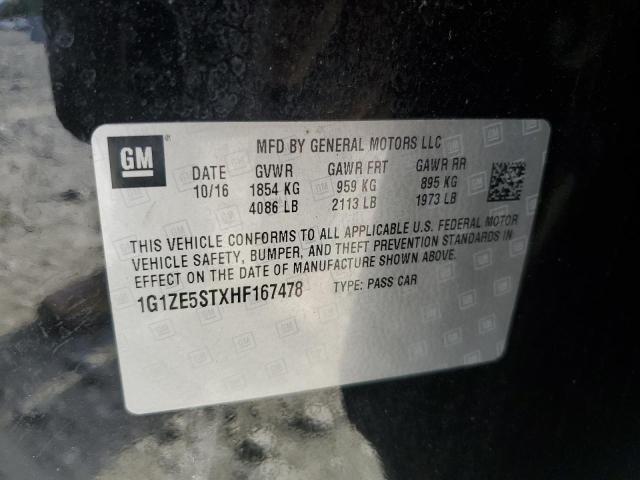2017 CHEVROLET MALIBU LT 1G1ZE5STXHF167478