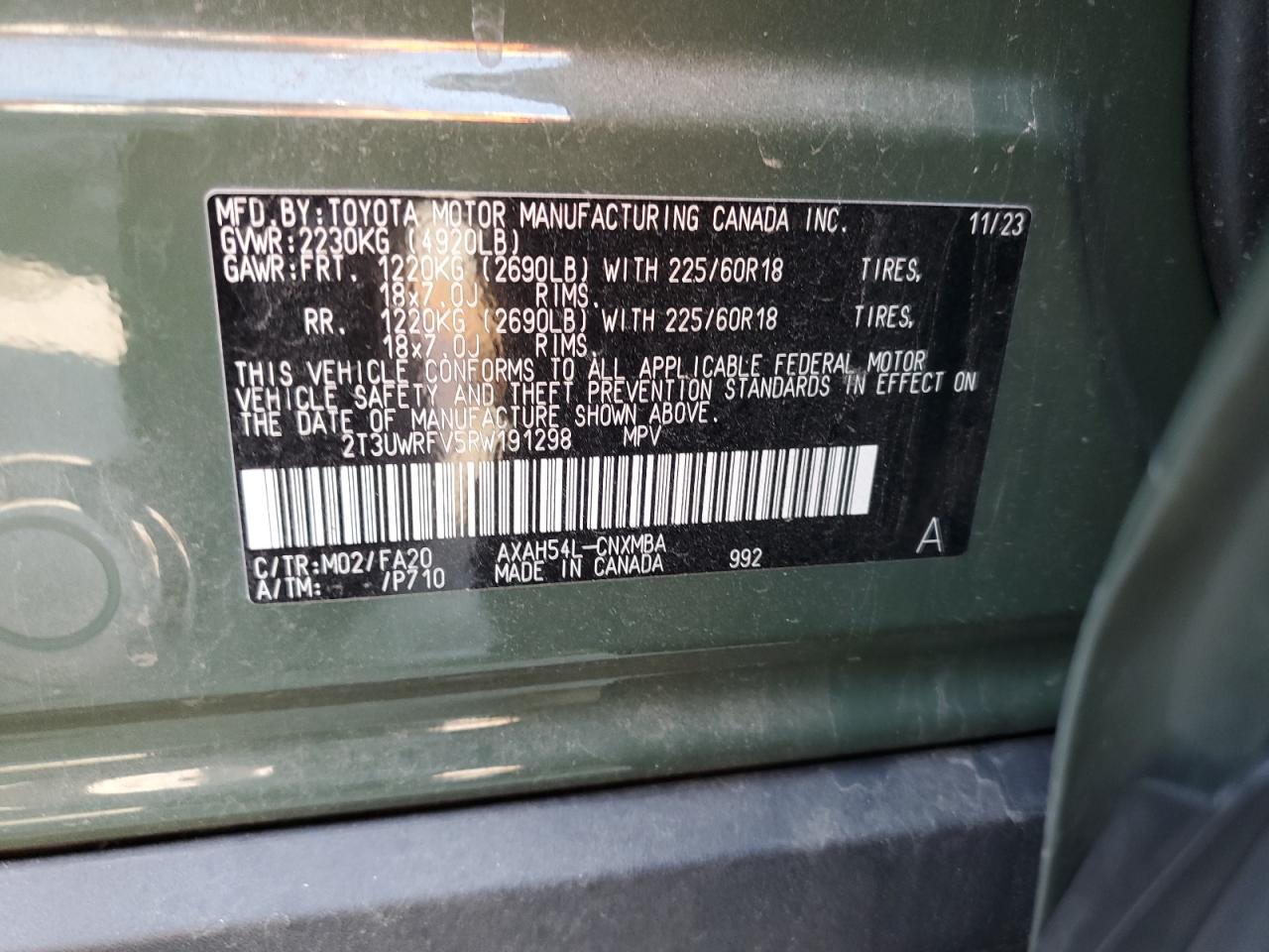 TOYOTA RAV4 WOODLAND EDITION