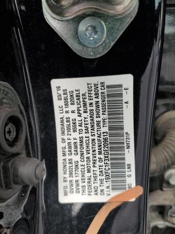 2016 HONDA CIVIC EX 19XFC1F3XGE209613