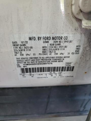 2022 FORD EXPLORER X - 1FMSK8DHXNGB97576