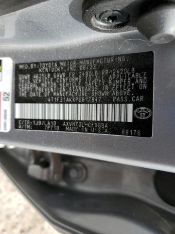 2023 TOYOTA CAMRY XLE 4T1F31AKXPU617847