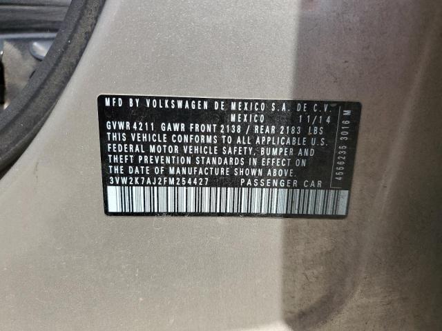 2015 VOLKSWAGEN JETTA BASE 3VW2K7AJ2FM254427