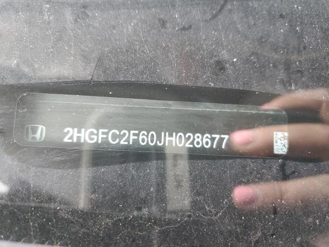 2018 HONDA CIVIC LX 2HGFC2F60JH028677