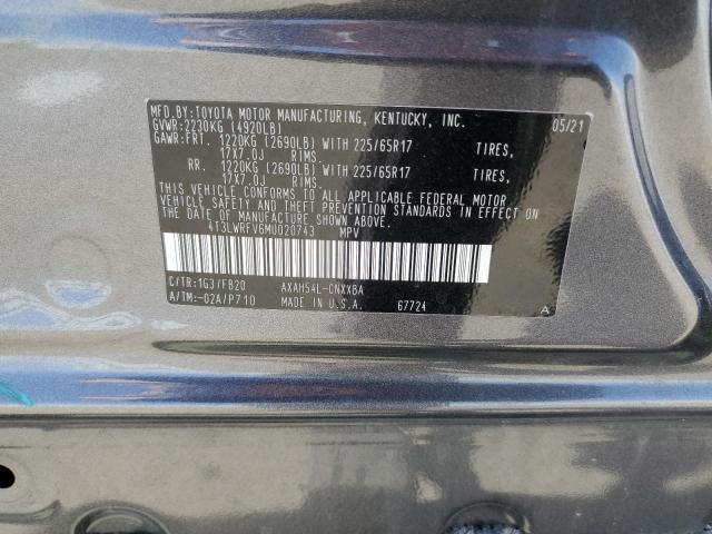 2021 TOYOTA RAV4 LE 4T3LWRFV6MU020743