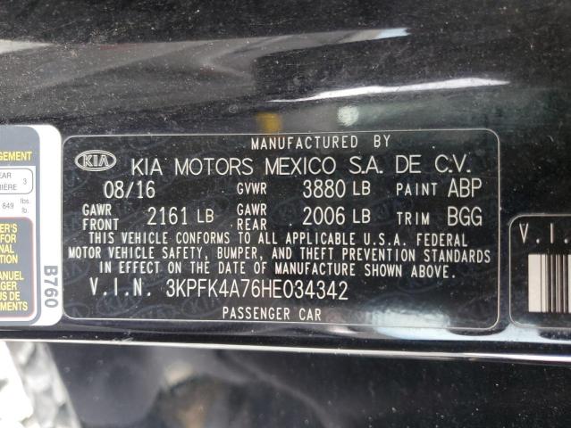 2017 KIA FORTE LX 3KPFK4A76HE034342