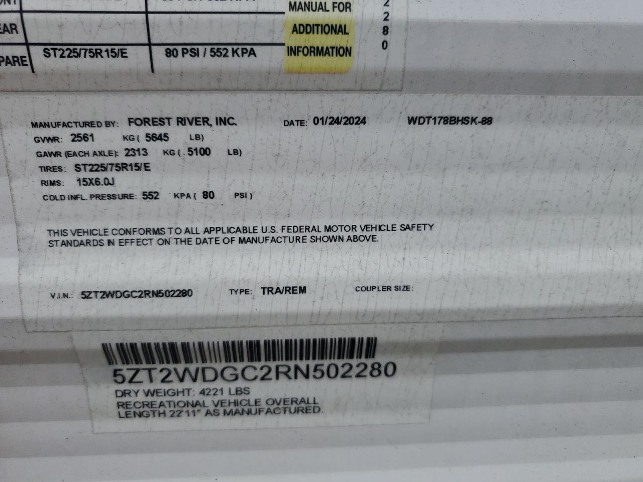 Lot #3276446719 2024 WILDWOOD WILDWOOD