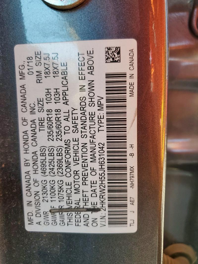2018 HONDA CR-V EX 2HKRW2H55JH631042