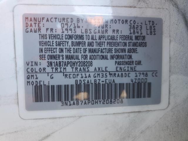 2017 NISSAN SENTRA S - 3N1AB7AP0HY208208