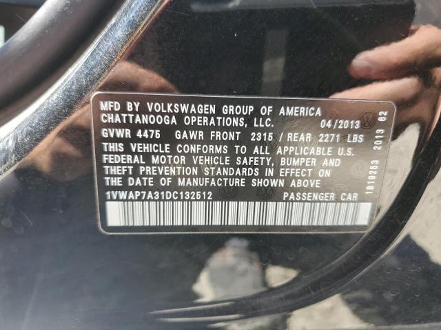 2013 VOLKSWAGEN PASSAT S - 1VWAP7A31DC132512