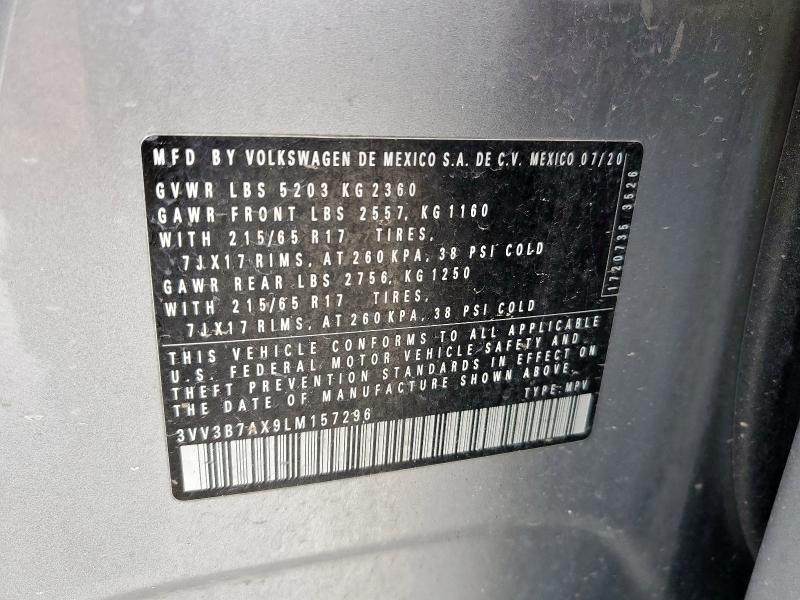 2020 VOLKSWAGEN TIGUAN SE 3VV3B7AX9LM157296