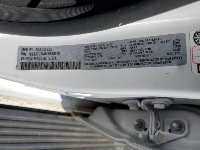 2021 RAM 1500 LARAM 1C6SRFJM4MN530670