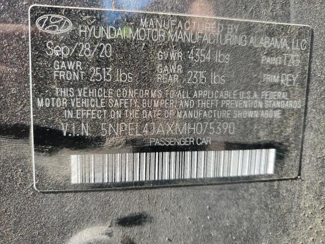 2021 HYUNDAI SONATA SEL 5NPEL4JAXMH075390