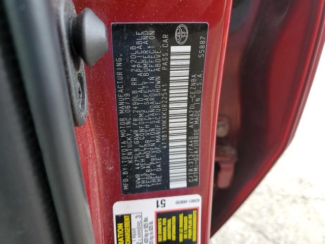 2019 TOYOTA CAMRY L 4T1B11HKXKU822541