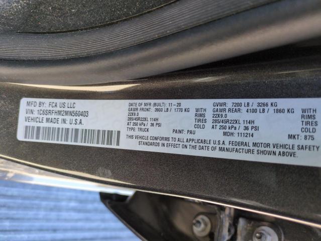 2021 RAM 1500 LIMIT 1C6SRFHM2MN560403