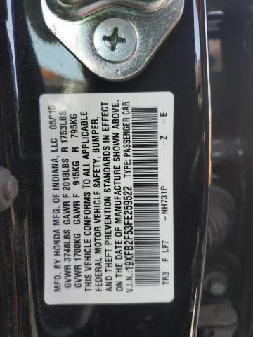 2015 HONDA CIVIC LX 19XFB2F53FE259522