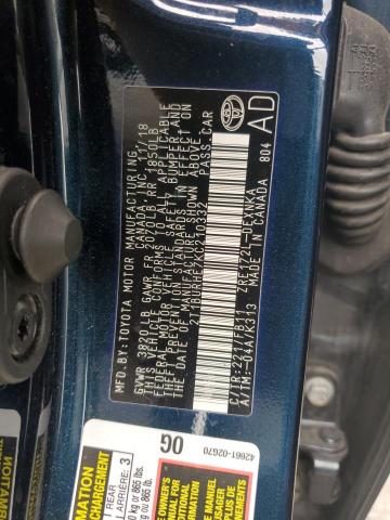 2019 TOYOTA COROLLA L 2T1BURHE7KC210332