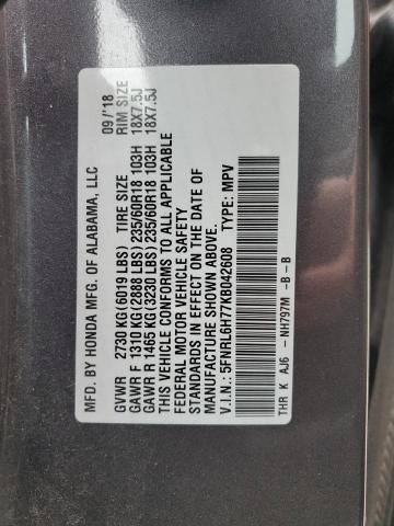 2019 HONDA ODYSSEY EX 5FNRL6H77KB042608