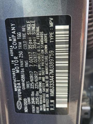 2021 HYUNDAI TUCSON LIM KM8J33A47MU389759