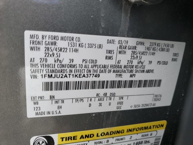 2019 FORD EXPEDITION 1FMJU2AT1KEA37749